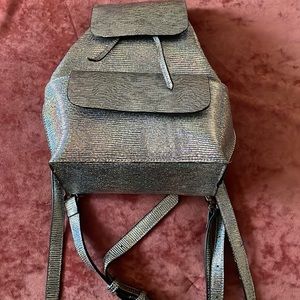 Silver Metallic small back pack